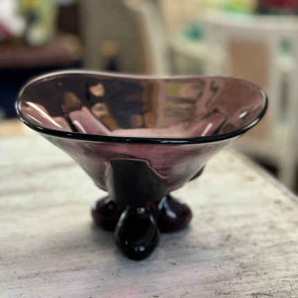 Plum Glass Bowl