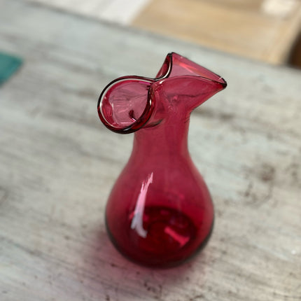 Cranberry Pilgrim Glass Vase