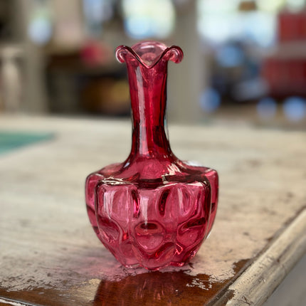 Fenton Cranberry Glass Cruet