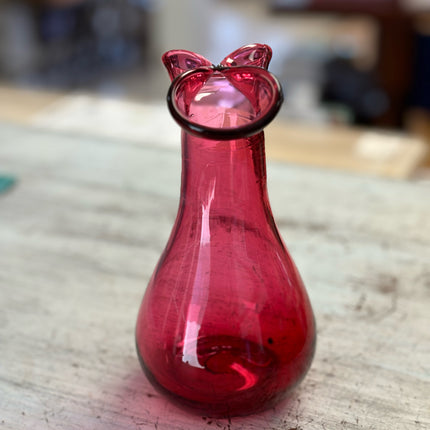 Cranberry Pilgrim Glass Vase