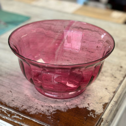 Pilgrim Cranberry Glass Bowl