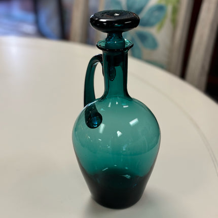 Teal Glass Pitcher