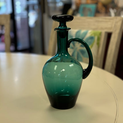 Teal Glass Pitcher